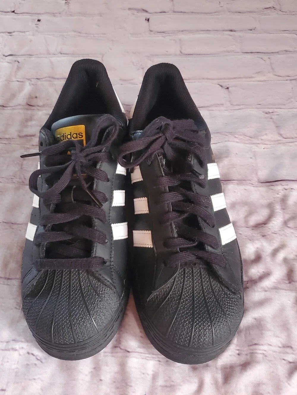 ADIDAS SUPERSTAR II BLACK/WHITE JI0079 SIZE 7 Lace-up Low Top Preppy School